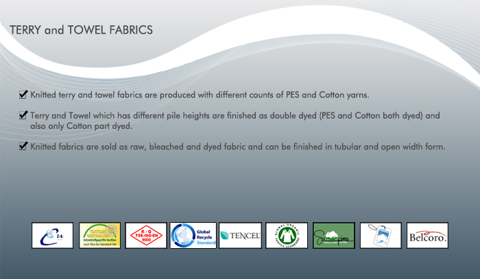 Terry and Towel Fabrics